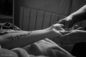 Reportage photographique pour massage sur des mains