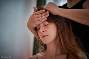 Reportage photographique pour du massage tête